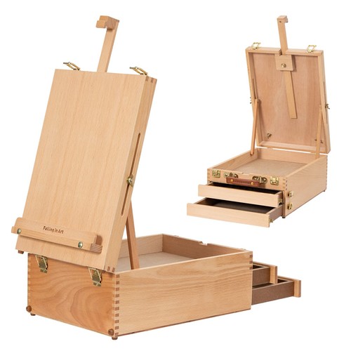 Falling art wooden tabletop - in,